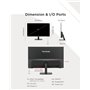 ViewSonic VA2708-4K-HD Moniteur LED IPS 4K UHD SuperClear IPS de 27 pouces avec HDMI, DipsplayPort, 60 Hz, HDR10