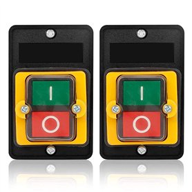 XTVTX 2 pièces Bouton-poussoir AC220V / 380V 10A Bouton-poussoir Imperméable Bouton Poussoir ON/OFF Utilisé pour Machines Textil