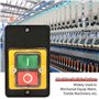 XTVTX 2 pièces Bouton-poussoir AC220V / 380V 10A Bouton-poussoir Imperméable Bouton Poussoir ON/OFF Utilisé pour Machines Textil
