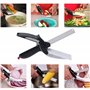 2 en 1 Chopper Cutter & Multifonction Cuisine Aliments Ciseaux Remplacez Vos Couteaux de Cuisine et Planche à Découper, Ciseaux,