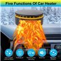 COMBLU Chauffage de voiture portable 12 V 150 W 2 en 1 avec ventilateur de chauffage et de refroidissement rapide avec prise all