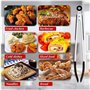 WUXIANM Pinces de cuisine en silicone, pinces à barbecue en acier inoxydable de 9 pouces et 12 pouces, pinces de cuisine avec po
