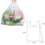 SIEBOLD 200 Pièces Sacs De Transport De Style De Gilet Transparent Les Sacs De Transport Blanc Fort Répondent à de Multiples Bes