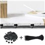 Faburo 100PCS Zip Tie Adhésifs Noir Collier de Serrage Supports Auto-Adhésifs 150mm x 2.5mm, Base de Serre-Câbles avec Attache C