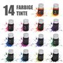 Lot de 19 stylos à plume en verre doré - Pour calligraphie - Avec stylos en verre - Encre colorée - Pour signature manuscrite - 