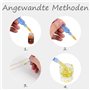 Lot de 19 stylos à plume en verre doré - Pour calligraphie - Avec stylos en verre - Encre colorée - Pour signature manuscrite - 