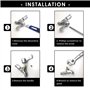 2Pcs Tête a Disques Céramique, DECARETA 1/2" Cartouches Céramique, Universelles de Rechange pour Robinet en Laiton 20 Crans x 53