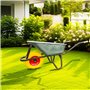 Schulz Tech Roue de brouette en caoutchouc PU avec essieu, charge maximale 200 kg, 4.80/4.00-8, roue en caoutchouc anti-crevaiso