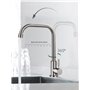 Robinet d'eau froide uniquement Robinet d'évier de cuisine à trou unique SUS304 en acier inoxydable Nickel brossé