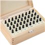 WiMas 36Pcs Chiffres et Lettres Kit de Poinçons, Tampon Metal, 1/8 pouce, 3mm