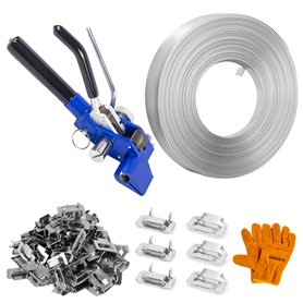BAUSATZ Kit de boucles de cerclage d'emballage - Outils de tendeur - Kit de cerclage - Boucles de cerclage - 1