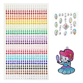 900 Autocollants en Strass Colorés de Différentes Formes et 26 de Forme Impaire - Pour Maquillage du Visage