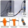 Ruayia Lot de 100 serre-câbles auto-adhésifs réutilisables 12 x 150 mm - Câble de charge Hook & Loop Tape - Orange