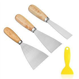 3 outils de grattoir remplis de mastic