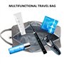 1pc Trousse de Toilette Imperméable Grise, Trousse Cosmétique Grande Capacité avec Anneau de Transport, 1 Sac de Lavage Bleu Cie