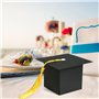 Lot de 16 boîtes à bonbons forme chapeau de remise de diplôme - Boîte cadeau félicitations forme chapeau de médecin - Boîte cade