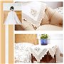 Satin Blanc Vintage Avec Bordure en Dentelle de Coton - 15 m de Bande Décorative de 2 cm - Ruban pour Couture Artisanale