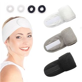 Bandeau de maquillage réglable en 3 pièces