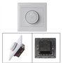 JOYKK 220V 200W Interrupteur de contrôle de la Vitesse du Ventilateur de Plafond Bouton Mural Variateur - Blanc
