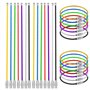 28 Pièces Porte-clés en Fil Métallique Clés Câble Acier Inoxydable Anneau Coloré