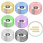 28 Pièces Porte-clés en Fil Métallique Clés Câble Acier Inoxydable Anneau Coloré, pour Randonnée Étiquettes D'identification de 