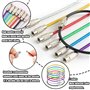 28 Pièces Porte-clés en Fil Métallique Clés Câble Acier Inoxydable Anneau Coloré, pour Randonnée Étiquettes D'identification de 