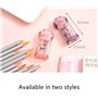1 taille-crayon Kawaii rose avec couvercle en forme de pattes de chat, joli taille-crayon manuel esthétique pour enfants, adulte