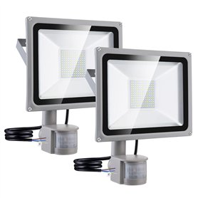 100W LED Projecteur Détecteur de Mouvements 8000lm Éclairage de Sécurité Lumières de Paysage 6500K Blanc froid Projecteur Extéri