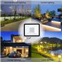100W LED Projecteur Détecteur de Mouvements 8000lm Éclairage de Sécurité Lumières de Paysage 6500K Blanc froid Projecteur Extéri