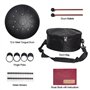 AYCLIF Tambour Handpan 12 Pouces, 13 Tons Tambour en Acier au Titane avec Maillets, Sac de Transport, Livre de Musique, etc. Idé