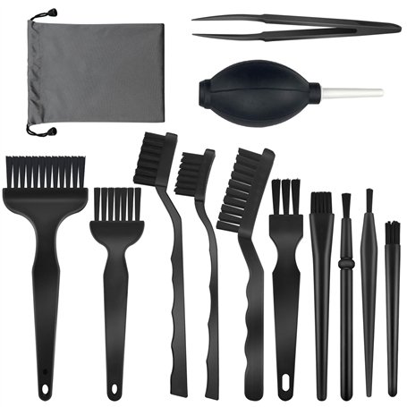 Lot de 13 brosses antistatiques pour clavier et PC avec pince