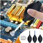 Lot de 13 brosses antistatiques pour clavier et PC avec pince, souffleur d'air et sac de rangement pour PC, téléphone, tablette,