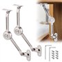 JIZZU 2 Pcs Charnière de Soutien de Couvercle à Fermeture Douce avec Vis et Clé Allen