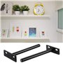 JIZZU 4 Pièces Fixation Étagères Murale Invisible, Supports Étagères Flottante en Forme de T, Equerre Etagere Murale en Acier In