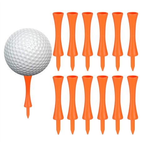 Zocipro 100 Pcs 70mm Tee Golf Plastique Orange