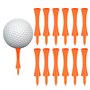 Zocipro 100 Pcs 70mm Tee Golf Plastique Orange