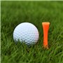 Zocipro 100 Pcs 70mm Tee Golf Plastique Orange, Durables Tees de Golf Château, pour Driver Golf, Tapis Golf et Balles de Golf Pl