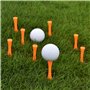 Zocipro 100 Pcs 70mm Tee Golf Plastique Orange, Durables Tees de Golf Château, pour Driver Golf, Tapis Golf et Balles de Golf Pl