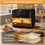 HUMTEOXI 100 Pièces Papier Cuisson Air Fryer, 21x14cm Papier Sulfurisé, Food-Grade BPA gratuit, Pour Ninja AF300EU /AF400EU /Cec