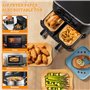 HUMTEOXI 100 Pièces Papier Cuisson Air Fryer, 21x14cm Papier Sulfurisé, Food-Grade BPA gratuit, Pour Ninja AF300EU /AF400EU /Cec