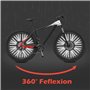 Gigmeta Lot de 72 Réflecteur de Rayon de Vélo, 360° de Réflecteur de Roue de Bicyclette Rayons, Réfléchissants pour Tous Les Ray