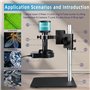 RUZIZAO Microscope Numérique HDMI, 48MP 4K 1080P Microscope USB avec Caméra, Objectif Zoom 150X, Annulaire Lumière LED et Base M