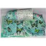 Vaisselle de fête d'anniversaire pour fille Motif fleurs et papillons Vert printanier 61 pièces comprend assiettes en carton, go