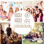 YINcrinx vaisselle de fête pour fée fleurie, vaisselle de fête d'anniversaire pour enfants, vaisselle de fête jetable, assiettes