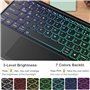 Nanhent Rétroéclairé Clavier Coque pour 13 Pouces Microsoft Surface Pro 11/Pro 10/Pro 9 Tablette, Smart Touchpad, AZERTY Françai