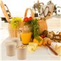 PINGEUI Lot de 50 gobelets à soupe jetables - 460 ml - Marron - Avec couvercle - En carton avec couvercle - Pour crème glacée, s