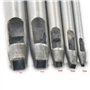 fujiyuan Lot de 5 poinçons creux en acier pour bracelet de montre avec trou carré 1 mm 2 mm 3 mm 4 mm 5 mm