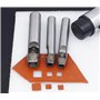 fujiyuan Lot de 5 poinçons creux en acier pour bracelet de montre avec trou carré 1 mm 2 mm 3 mm 4 mm 5 mm