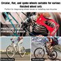 mizikuu Jauge de Tension de Rayon de Vélo, Tensiomètre de Bicyclette avec 2 Cle a Rayon Outil de Mesure de Tension pour Rayons d