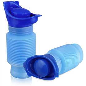 2 pièces Urinoir portable d'urgence Urinoirs rétractables hommes et femelles Bouteille d'urine adulte Pot de voyage pour urgence